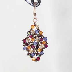 Hook pierces - Rose Gold filled 14K - Earrings Rhombus Malvina - Hook pierces - Rose Gold filled 14K - Rose Gold filled 14K